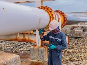 Inspeção de pintura industrial