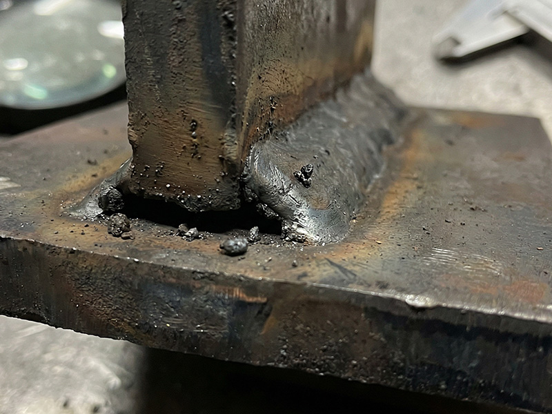 falta de fusão em soldas